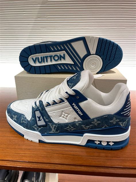 lv trainers denim